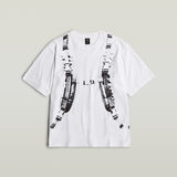 G-STAR Outlet Backpack Graphic Boxy T-Shirt White