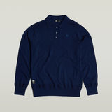 G-STAR Outlet Premium Core Dunda Knitted Polo Dark blue