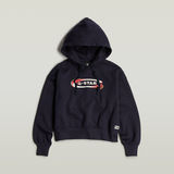 G-STAR Outlet Old Skool Logo Loose Hoodie Dark blue
