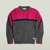 G-STAR Outlet Multi Color Loose Knitted Sweater Pink