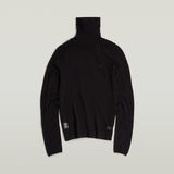G-STAR Outlet Core Slim Turtle Neck Knitted Sweater Black