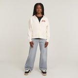 G-STAR Outlet Girls Hoodie Zipp Brushed Beige