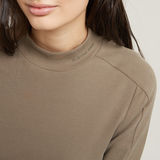 G-STAR Outlet Slim Rib Mock Top Beige