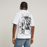 G-STAR Outlet Backpack Graphic Boxy T-Shirt White