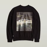 G-STAR Outlet Photo Back Print Loose Sweater Black