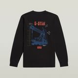 G-STAR Outlet Big Crane Back Graphic T-Shirt Black