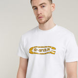 G-STAR Outlet Destroyed Old Skool Logo T-Shirt White