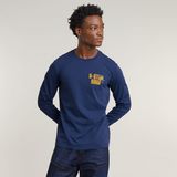 G-STAR Outlet Big Crane Back Graphic T-Shirt Medium blue