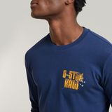 G-STAR Outlet Big Crane Back Graphic T-Shirt Medium blue