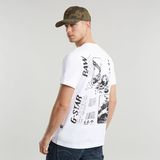 G-STAR Outlet Poster Back Graphic T-Shirt White