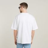 G-STAR Outlet Gradient Old Skool Logo Boxy T-Shirt White