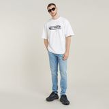 G-STAR Outlet Gradient Old Skool Logo Boxy T-Shirt White