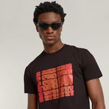 G-STAR Outlet Camiseta Gradient Graphic Negro