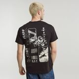 G-STAR Outlet Poster Back Graphic T-Shirt Black