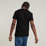 G-STAR Outlet Camiseta Destroyed Old Skool Logo Negro