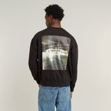 G-STAR Outlet Photo Back Print Loose Sweater Black