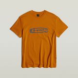 G-STAR Outlet Destroyed Old Skool Logo T-Shirt Orange