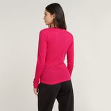 G-STAR Outlet Ribbed Shoulder Panels Slim Top Pink