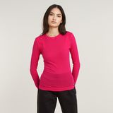 G-STAR Outlet Ribbed Shoulder Panels Slim Top Pink