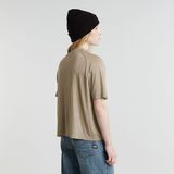 G-STAR Outlet Saddle Sleeve Boxy Top Beige