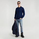 G-STAR Outlet Premium Core Dunda Knitted Polo Dark blue