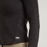 G-STAR Outlet Asymmetric Zip Cropped Slim Mock Top Black