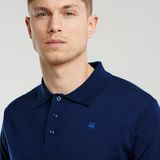 G-STAR Outlet Premium Core Dunda Knitted Polo Dark blue