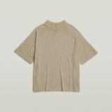 G-STAR Outlet Saddle Sleeve Boxy Top Beige