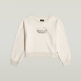 G-STAR Outlet Logo Loose Sweater White