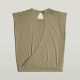 G-STAR Outlet Open Back Loose Sleeveless Top Green