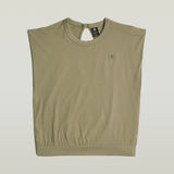 G-STAR Outlet Open Back Loose Sleeveless Top Green