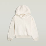 G-STAR Outlet Embossed Oversized Hooded Sweater White