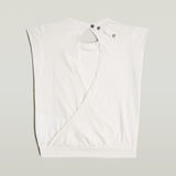 G-STAR Outlet Open Back Loose Sleeveless Top White