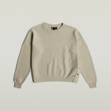 G-STAR Outlet Overdyed Structure Knitted Sweater Beige