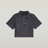 G-STAR Outlet Overdyed Polo Sweater Black