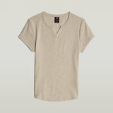 G-STAR Outlet Micro Placket Slim Top Beige