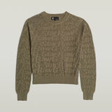 G-STAR Outlet Pointelle Lightweight Knitted Sweater Green