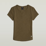 G-STAR Outlet Micro Placket Slim Top Green