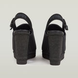 G-STAR Outlet Bodana Strap Tonal Wedge Heels Black