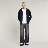G-STAR Outlet Premium Core Hooded Zip Sweater Dark blue