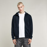 G-STAR Outlet Premium Core Hooded Zip Sweater Dark blue