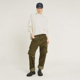 G-STAR Outlet Cargo Cord 3D Boyfriend Pants Green