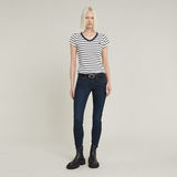 G-STAR Outlet Eyben Stripe Slim V-Neck Top Multi color