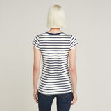 G-STAR Outlet Eyben Stripe Slim V-Neck Top Multi color