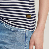 G-STAR Outlet Eyben Stripe Slim V-Neck Top Multi color
