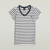 G-STAR Outlet Eyben Stripe Slim V-Neck Top Multi color