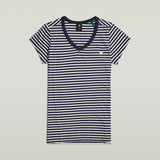 G-STAR Outlet Eyben Stripe Slim V-Neck Top Multi color