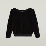 G-STAR Outlet Batwing Velvet Loose Sweater Black