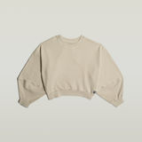 G-STAR Outlet Overdyed Big Sleeve Oversized Sweater Beige