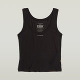 G-STAR Outlet Top Sin Mangas Slim Rib Negro